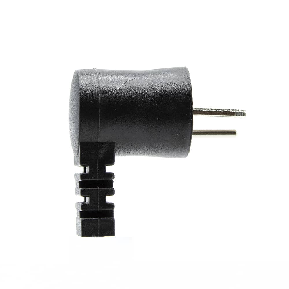 Conector audio para altavoz macho acodado  Negro