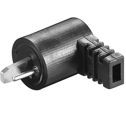Conector audio para altavoz macho acodado  Negro