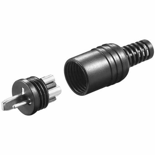 Conector audio para altavoz macho  Negro