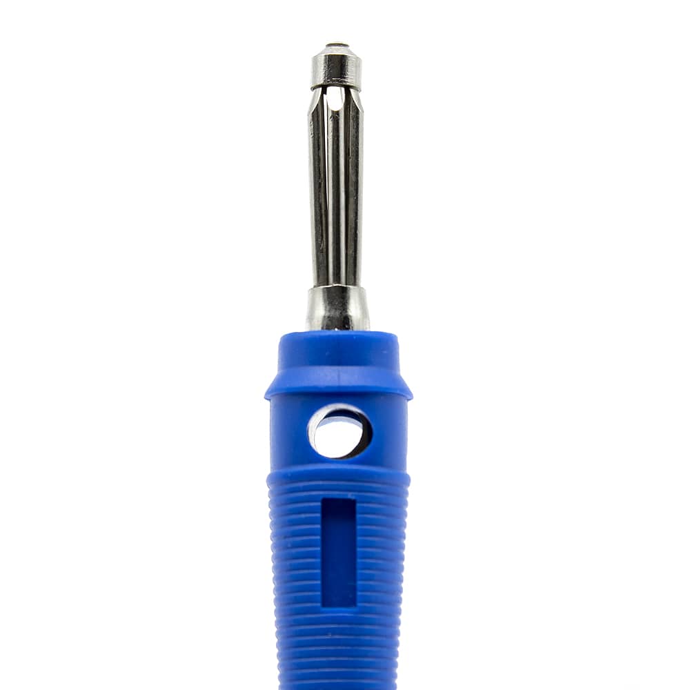 Conector banana macho 4 mm  Azul
