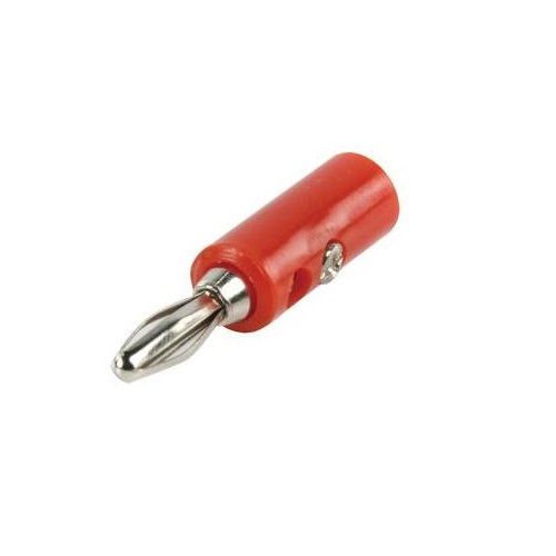 Conector banana macho 4.5 mm  Rojo