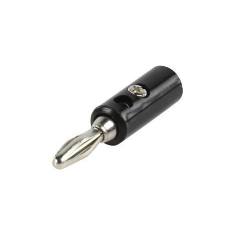 Conector banana macho 4.5 mm  Negro