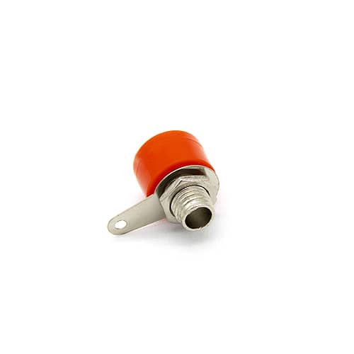 Conector banana para chasis soldar 4 mm  Rojo