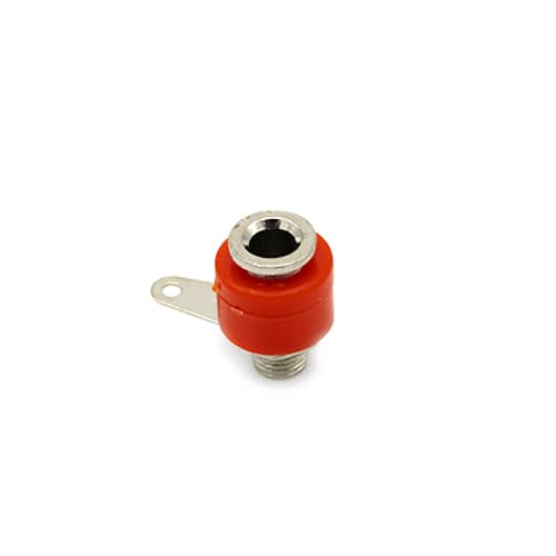 Conector banana para chasis soldar 4 mm  Rojo