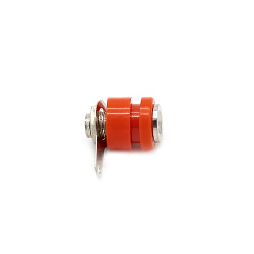 Conector banana para chasis soldar 4 mm  Rojo