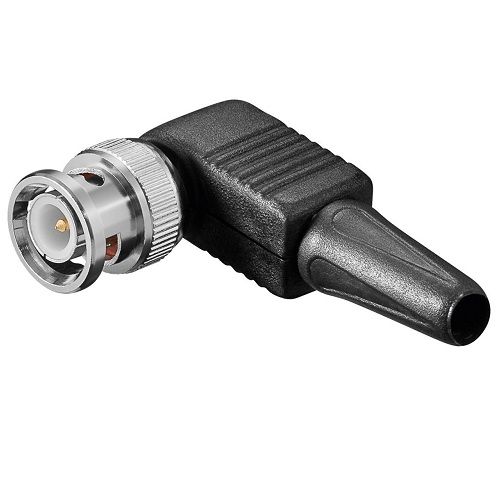 Conector BNC macho acodado