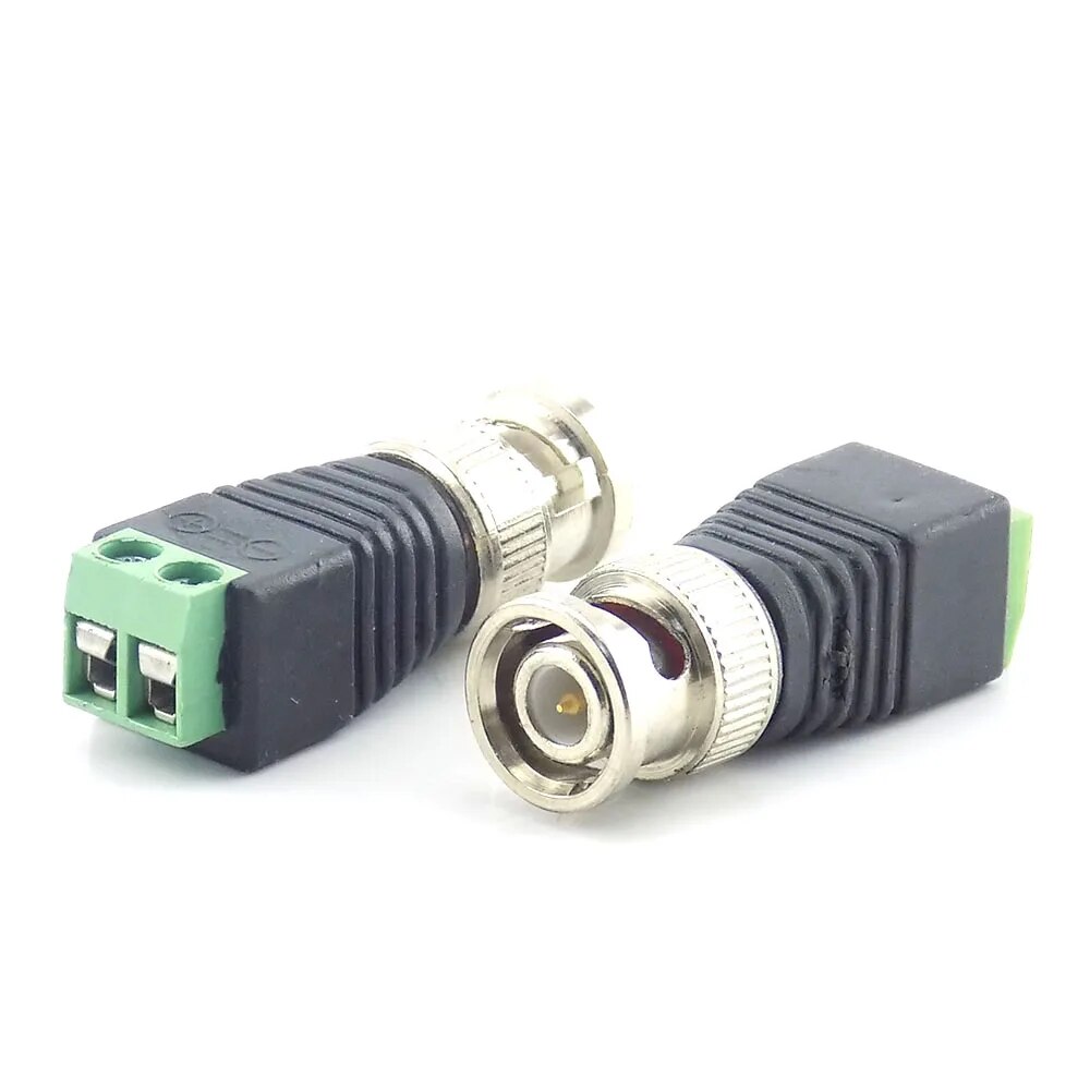 Conector BNC macho conexión tornillo  Negro