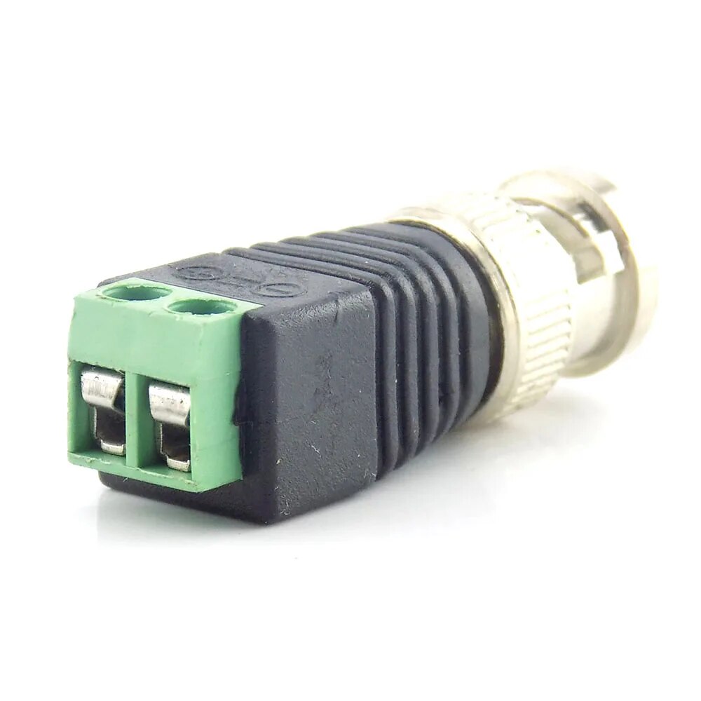 Conector BNC macho conexión tornillo  Negro
