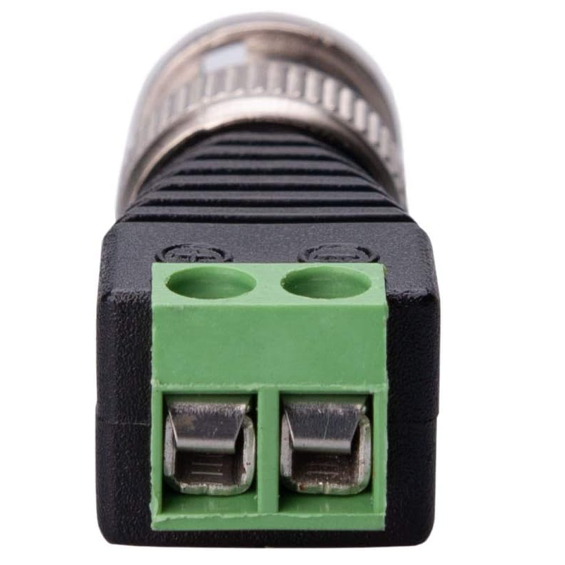 Conector BNC macho conexión tornillo  Negro