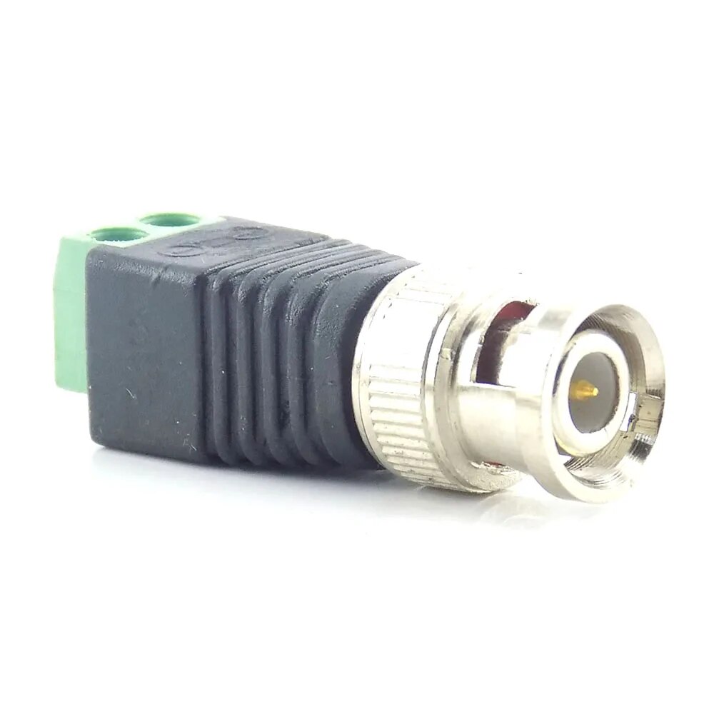Conector BNC macho conexión tornillo  Negro