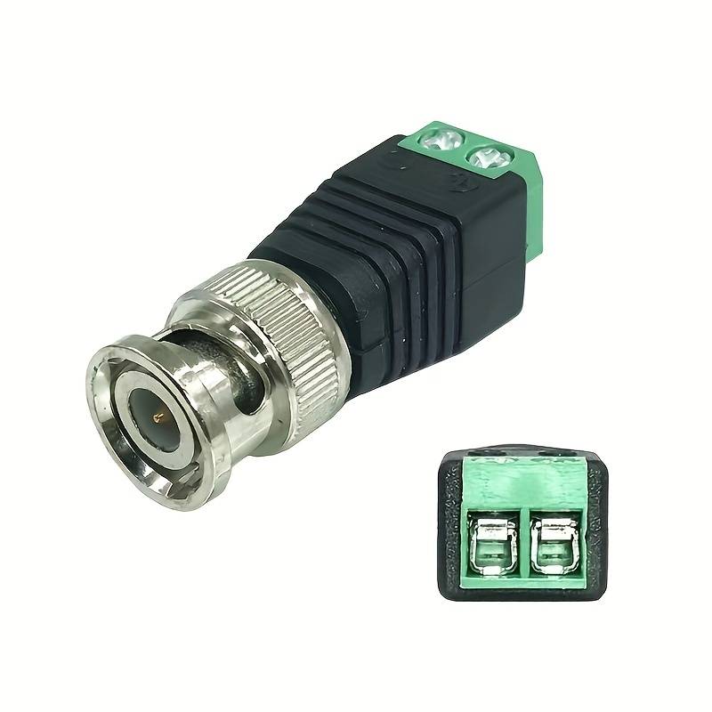 Conector BNC macho conexión tornillo  Negro