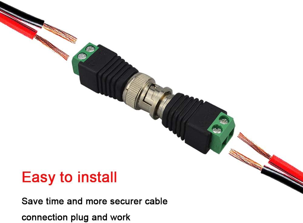 Conector BNC macho conexión tornillo  Negro