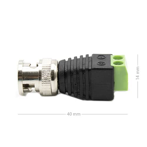Conector BNC macho  Negro