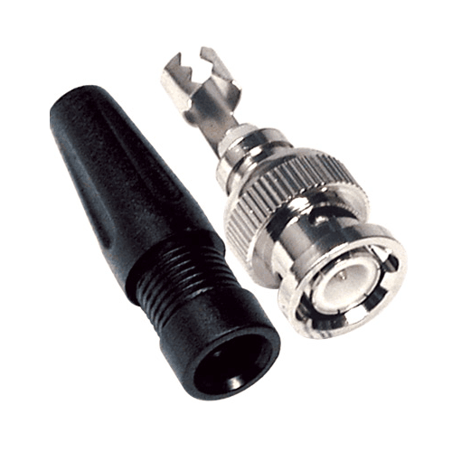 Conector BNC macho recto  Negro