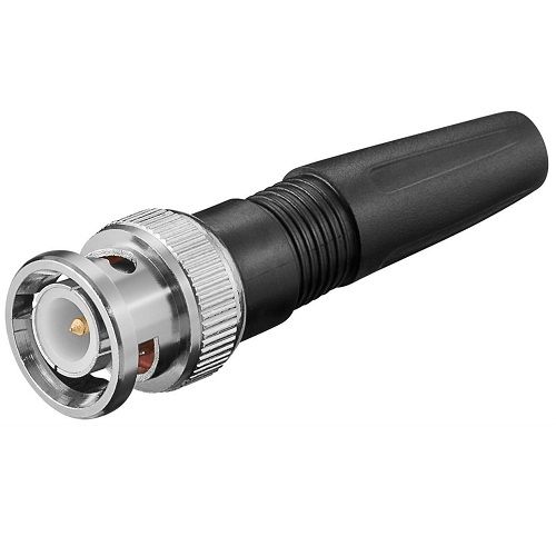Conector BNC macho recto  Negro