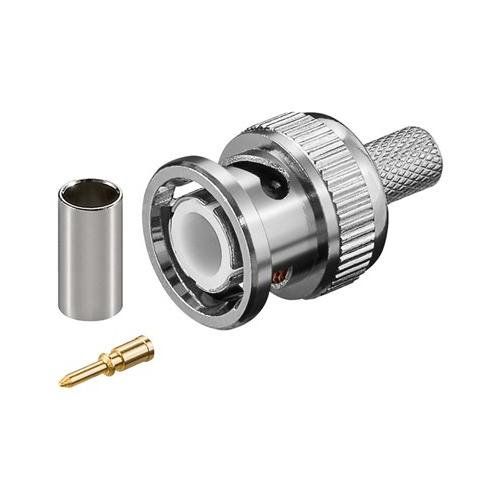 Conector BNC RG 59 para crimpar  Gris