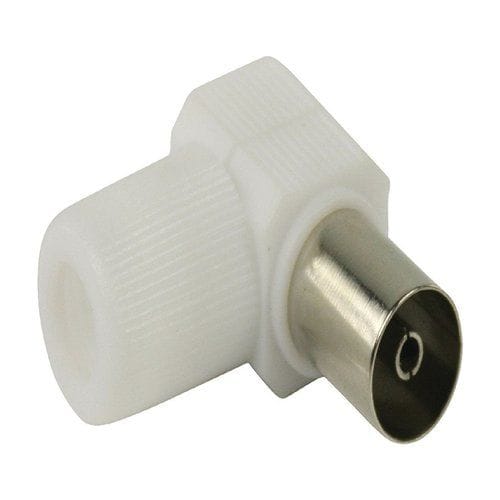 Conector CEI Hembra acodado 7mm  Blanco