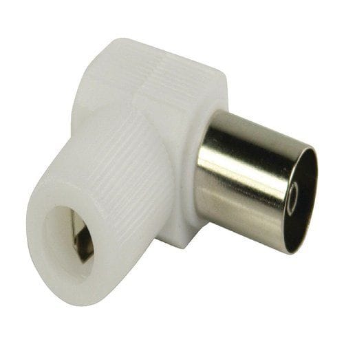 Conector CEI Hembra acodado 7mm  Blanco