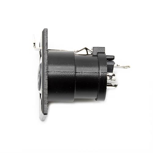 Conector chasis microfono XLR 3 pin hembra  Negro