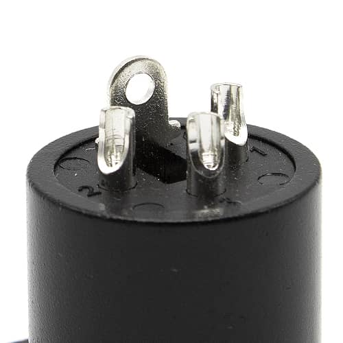 Conector chasis microfono XLR 3 pin macho  Negro