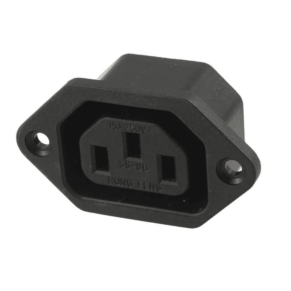 Conector de alimentacion AC hembra Negro 10 A