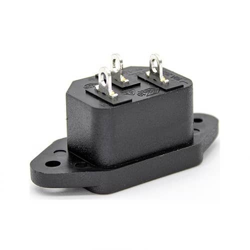 Conector de alimentacion C14 AC macho  Negro 10 A