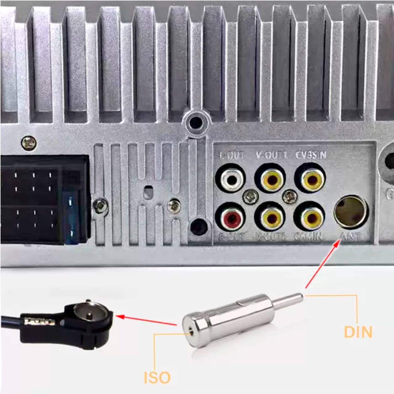 Conector de antena para automovil  Gris
