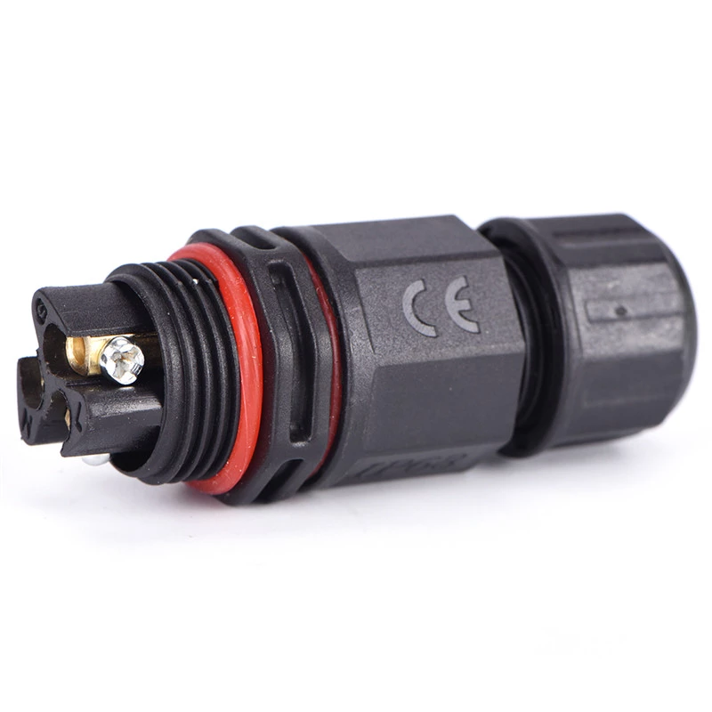 Conector de Cable Estanco 3 Contactos IP67  Negro
