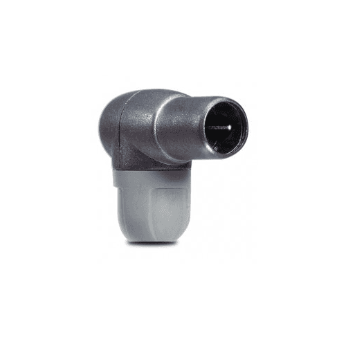 Conector F rapido blindado acodado PROEasyF  Gris