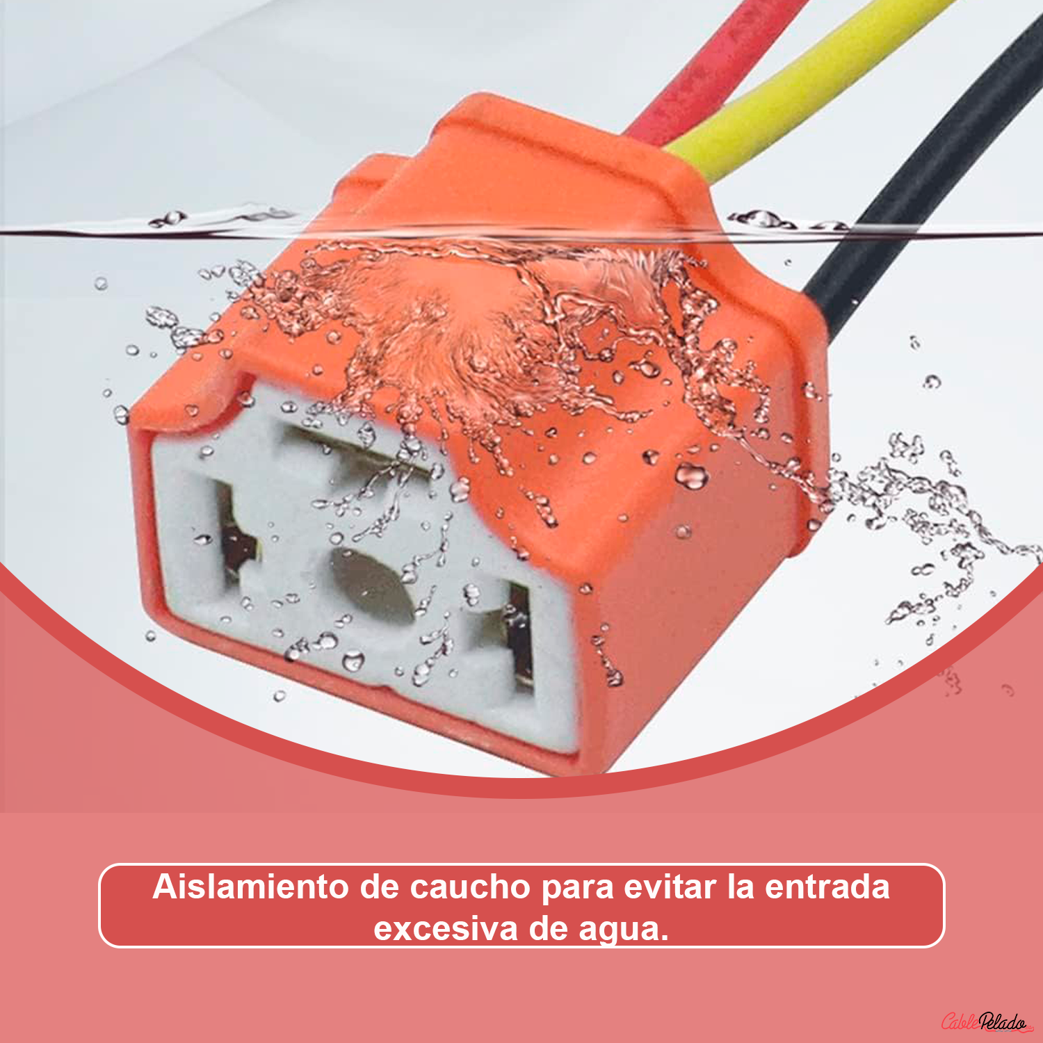 Conector H4 Para Faros Del Coche  Naranja