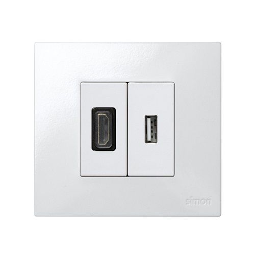 Conector HDMI v1.4 medio elemento Simon 27 Play  Blanco
