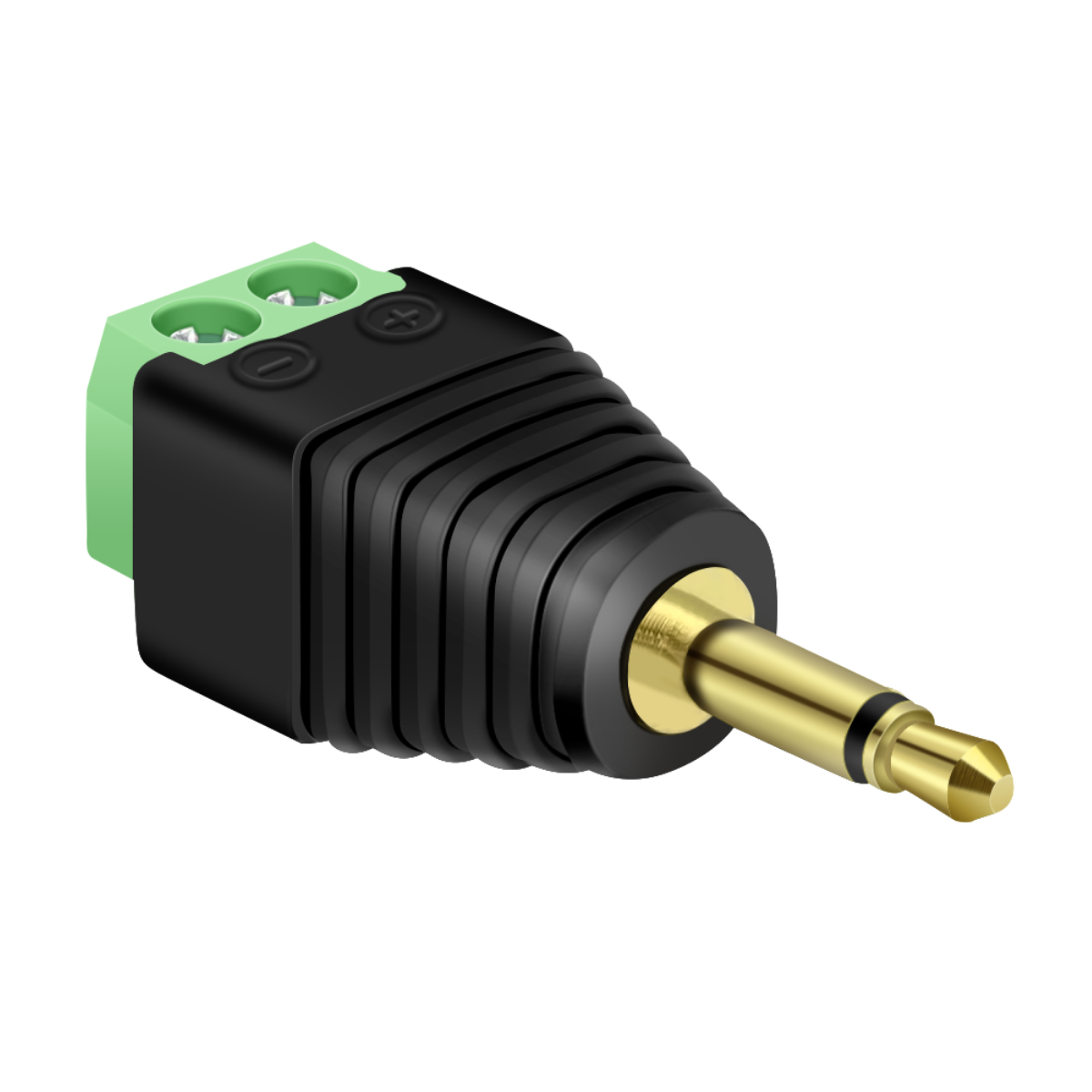 Conector Jack 3.5 mm macho TS Mono terminal de tornillo