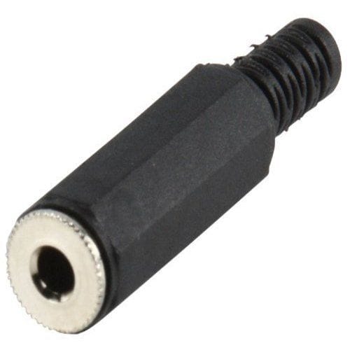 Conector audio jack 3.5 mm estereo hembra  Negro