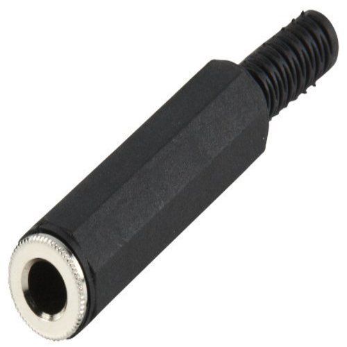 Conector audio jack hembra 6.35 mm mono  Negro