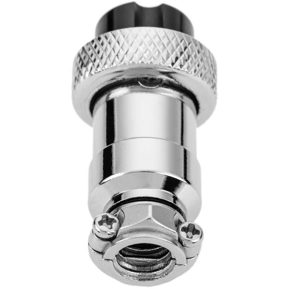 Conector micro aviacion aereo GX16 hembra de 4pin  Gris