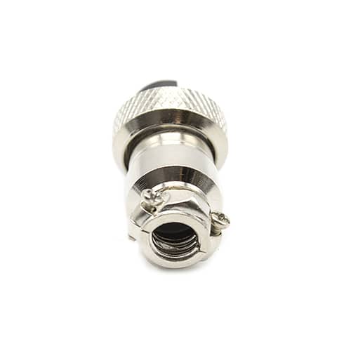 Conector micro aviacion aereo GX16 hembra de 6pin  Gris