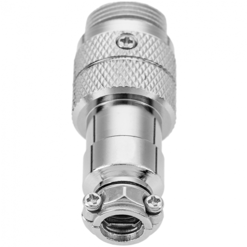 Conector micro aviacion aereo GX16 macho de 4pin  Gris