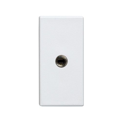 Conector mini jack 3.5mm medio elemento Simon 27 Play  Blanco