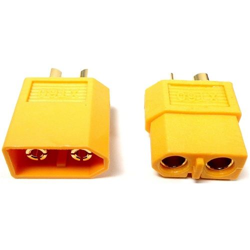 Conector RC XT60 de carga y fuente de alimentacion  Amarillo