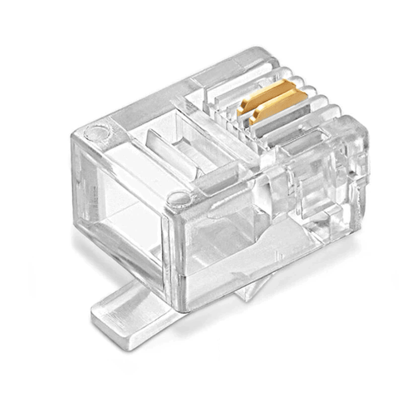 Conector RJ10 (10ud/bolsa)  Transparente