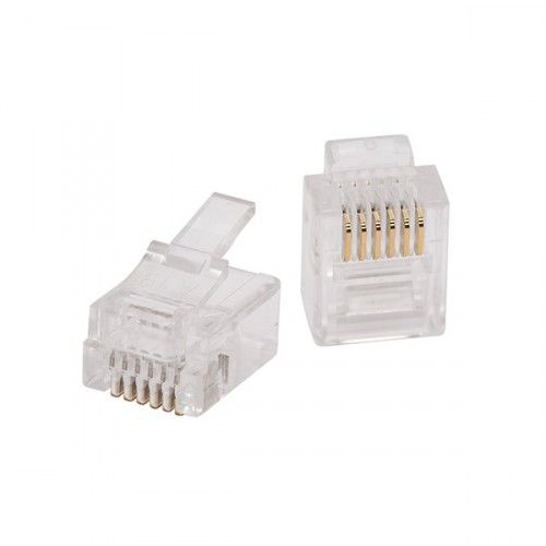 Conector RJ12 (10ud/bolsa) Transparente