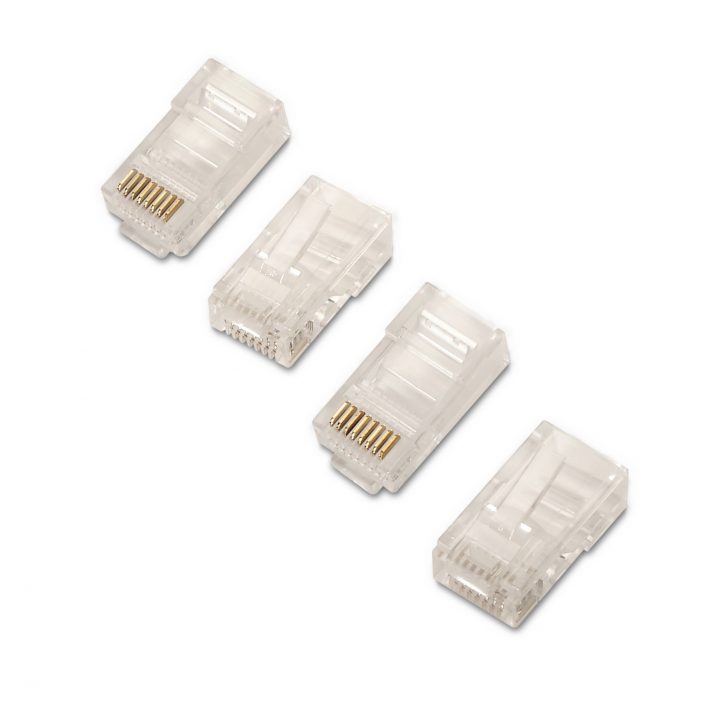 Conector RJ45 CAT6 (100ud/bolsa)  Transparente