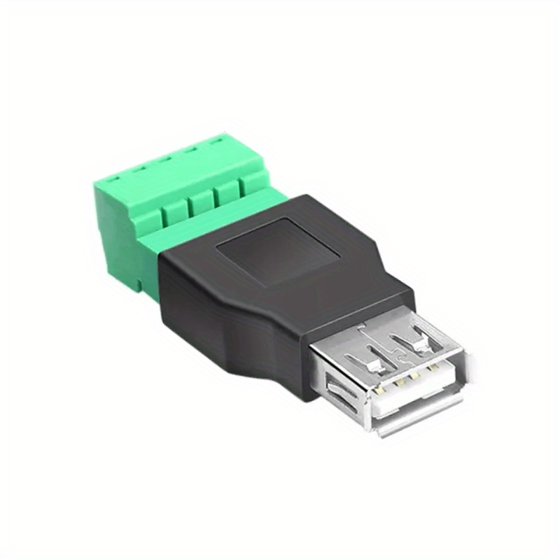 Conector USB hembra terminal de tornillo 5 pin  Negro