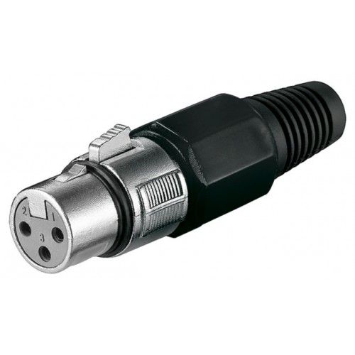 Conector XLR 3 pines hembra  Negro