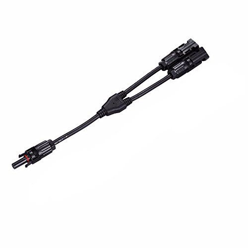 Conectores Multicontact Flexibles MC4 2/1 para Cable de 4-6m  Negro