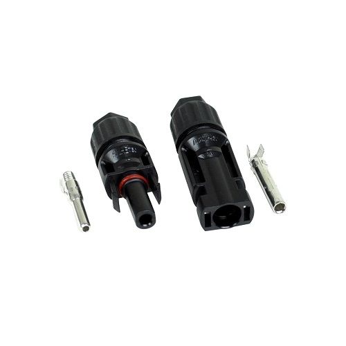 Conectores Multicontact MC4 1/1 para Cable de 4-6mm2  Negro