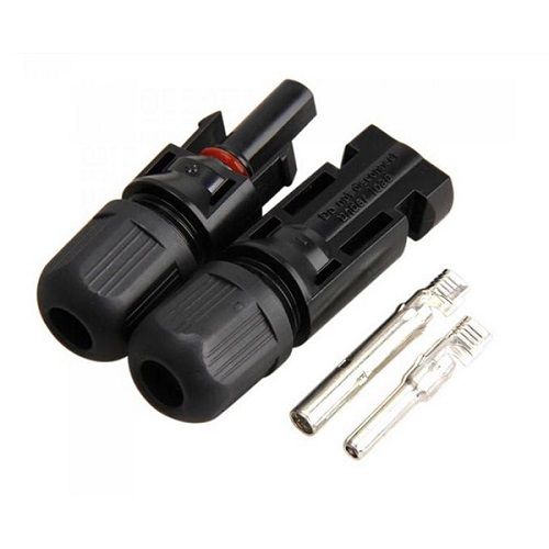 Conectores Multicontact MC4 1/1 para Cable de 4-6mm2  Negro