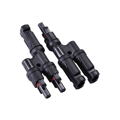 Conectores Multicontact MC4 2/1 para cable de 4-6mm2  Negro