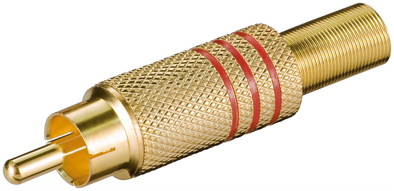 Conectores RCA - R  Dorado