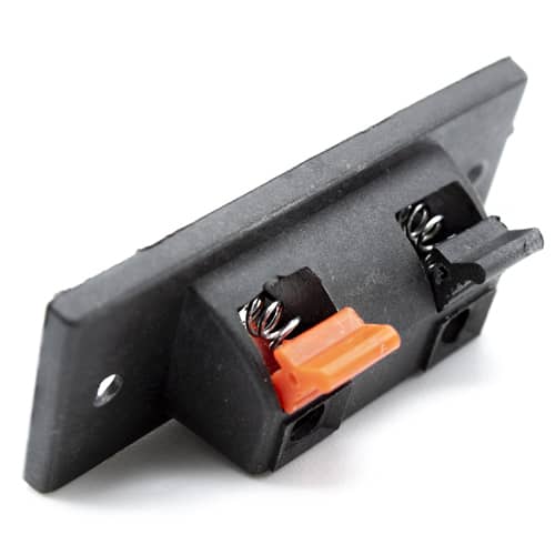 Conjunto de 2 bornes para altavoz rectangular  Negro